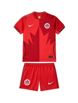 Billige Canada Hjemmedraktsett Barn VM 2026 Kortermet (+ Korte bukser)